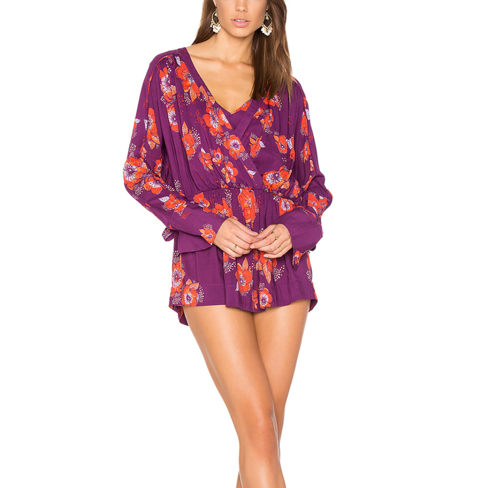 FREE PEOPLE Floral Printed Tunic Top
